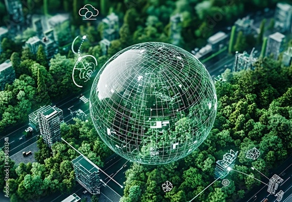 Fototapeta earth concept ecology earth connection with the environment