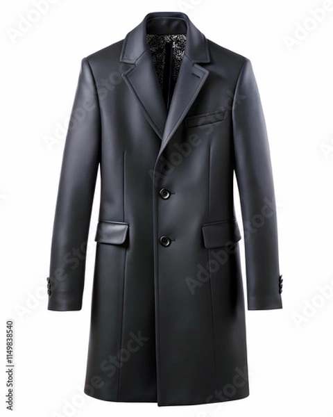 Obraz black coat on white background