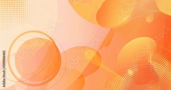 Fototapeta Abstract design featuring warm orange tones and circular shapes, ideal for backgrounds.