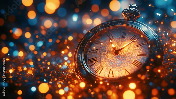 Obraz New Year Celebration Photo of Elegant Watch