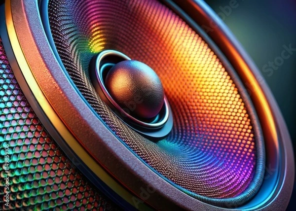 Fototapeta Close-Up Parlantes: Detailed Speaker Textures & Components