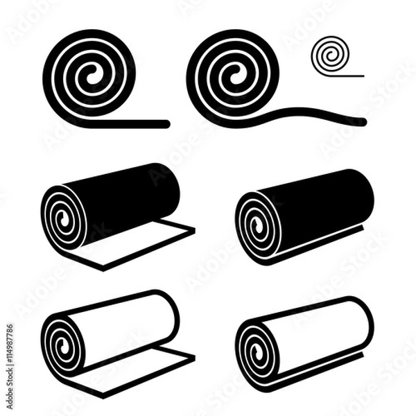 Fototapeta roll of anything black symbol vector