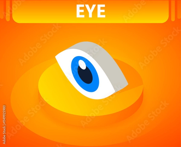Obraz Eye isometric icon. Vector illustration. 3d concept
