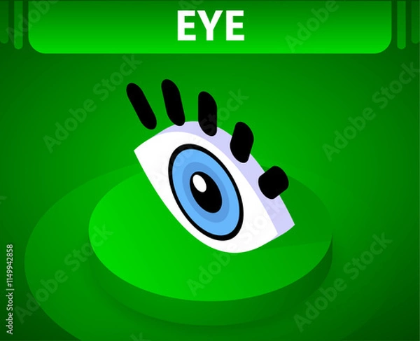 Obraz Eye isometric icon. Vector illustration. 3d concept