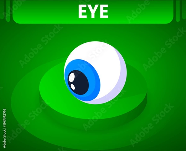 Obraz Eye isometric icon. Vector illustration. 3d concept