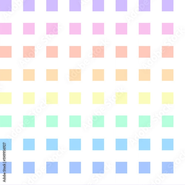 Obraz Square pattern in pastel rainbow tone, colorful tone background Pride square pattern