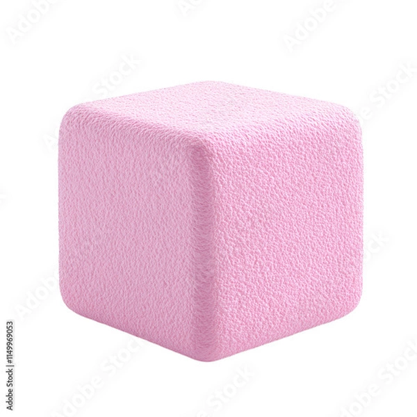 Fototapeta 3D Render of Marshmallow on Transparent Background, Full Depth of Field