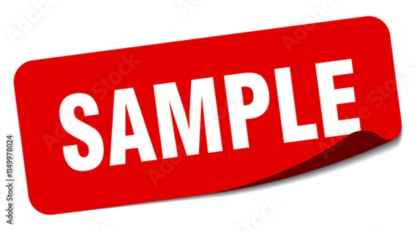 Obraz SAMPLE sticker isolated on white background