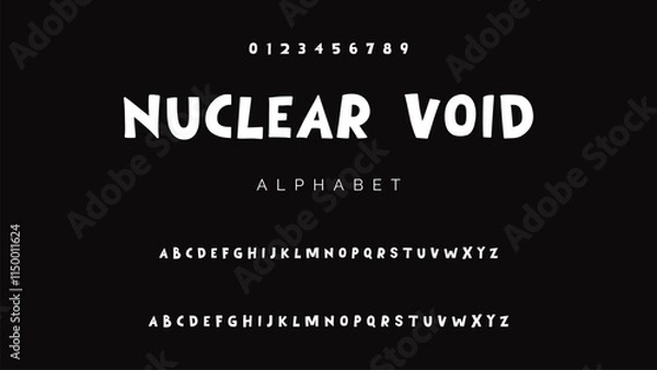 Obraz Playful cartoon Font, funky typeface for joyful brings life designs like children's artwork, birthday invitations, playful branding, and carnival.