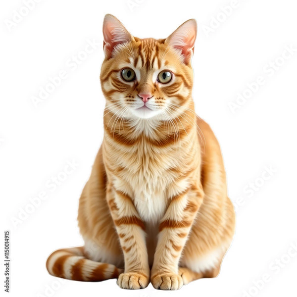 Obraz Golden cat with striking green eyes