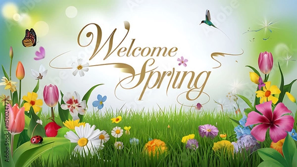 Fototapeta welcome spring 