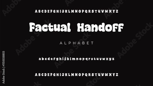 Fototapeta Playful cartoon Font, funky typeface for joyful brings life designs like children's artwork, birthday invitations, playful branding, and carnival typography. Vector typeset
