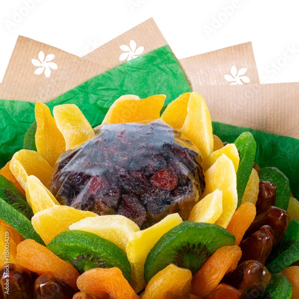 Fototapeta Vibrant Dried Fruit Bouquet with Mixed Colors