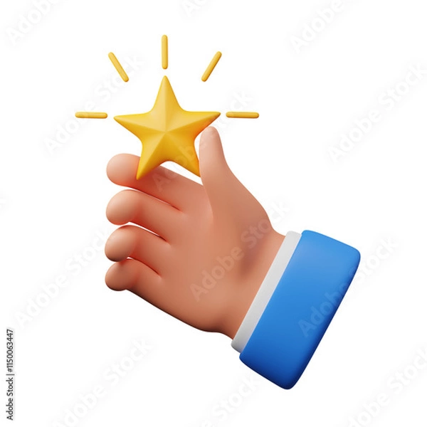Obraz Hands holding star 3d illustration