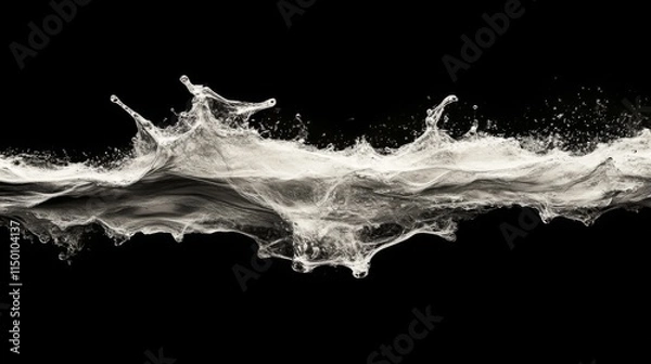 Obraz Abstract Water Splash Against Black Background