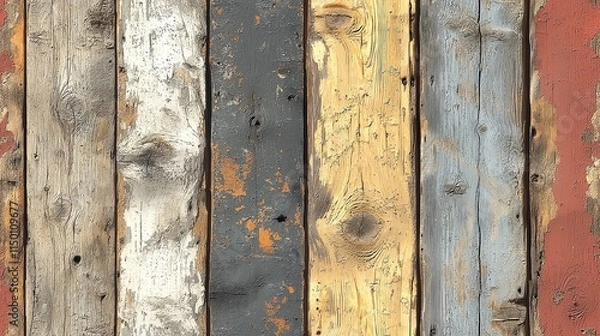 Fototapeta Seamless Pattern: Rustic Wooden Plank Background for Vintage Designs