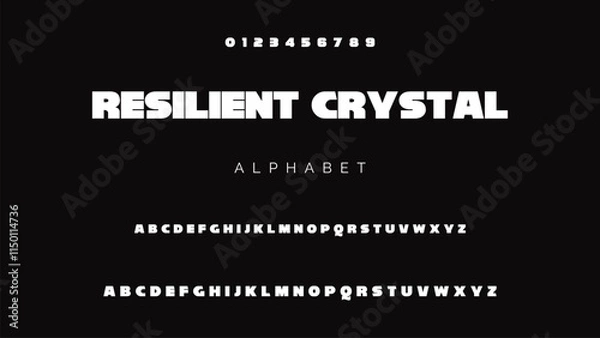 Fototapeta Modern abstract digital tech font. Logo creative font, type, technology, movie, digital, music, movie. Font and illustration in vector format.