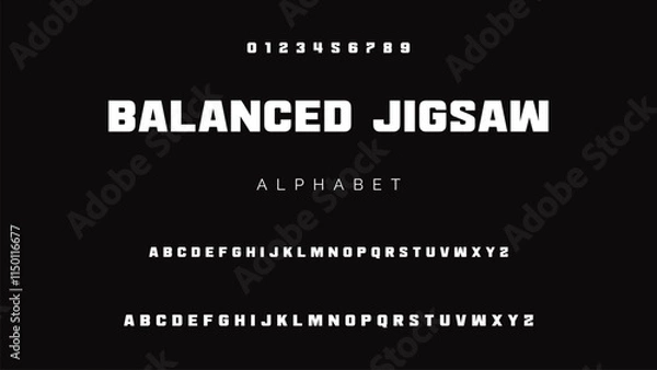 Fototapeta Modern Bold Font. Sans Serif Font. Regular Italic Uppercase Lowercase Typography urban style alphabet fonts for fashion, sport, technology, digital, movie, logo design, vector illustration