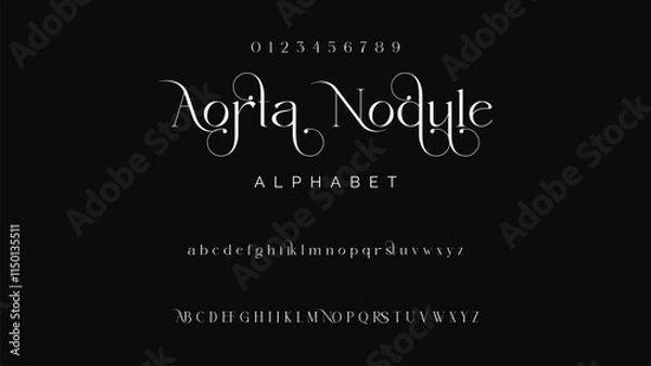 Fototapeta creative modern urban alphabet font. Digital abstract moslem, futuristic, fashion, sport, minimal technology typography. Simple numeric vector illustration