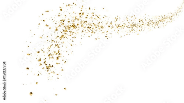 Fototapeta 飛び散る粒子、粉：金