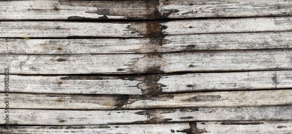 Fototapeta Weathered Bamboo Surface with Rustic Texture and Aged Look for Design Use. textured background