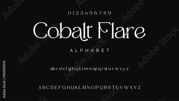 Fototapeta Modern Bold Font. Sans Serif Font. Regular Uppercase Lowercase Typography urban style alphabet fonts for fashion, sport, technology, digital, movie, logo design, vector illustration