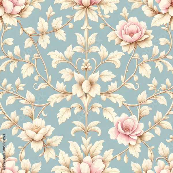 Fototapeta seamless pattern with flowers