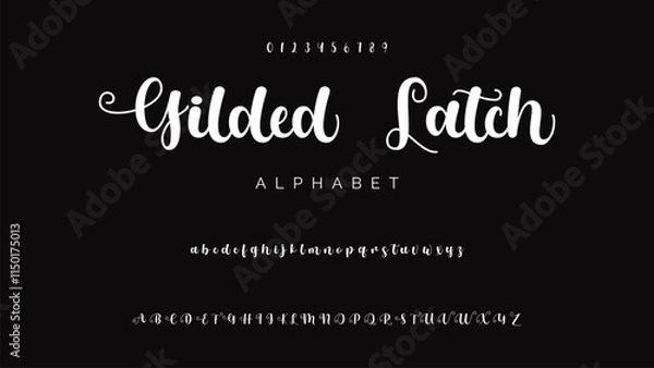 Fototapeta Luxury serif font in modern style. Elegant wedding alphabet letters font and number. Typography Luxury classic lettering serif fonts decorative vintage retro logo