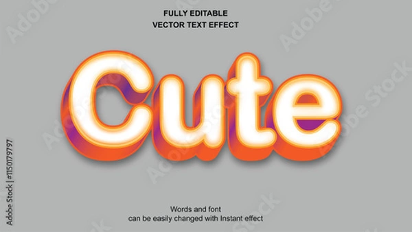 Obraz 3d text effect