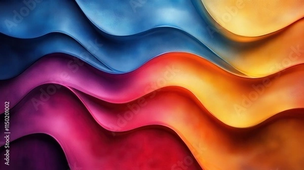 Fototapeta abstract background illustration of abstract colored lines background design for banner poster flyer colorful curved lines in circle backgroun