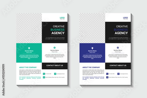 Obraz Case study flyer template design
