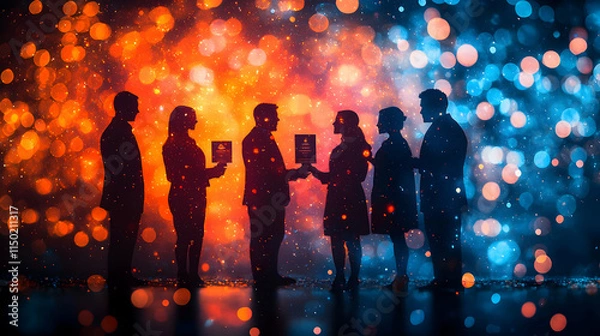Fototapeta Bokeh Digital Art Employees Award Recognition Corporate Event Image