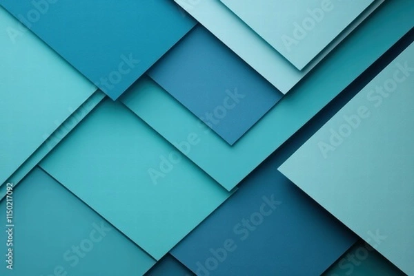 Obraz Abstract Blue Geometric Background