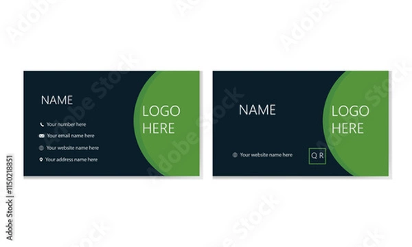 Fototapeta Modern business Card design template, Clean professional business card template, visiting card, Vector illustration print template.