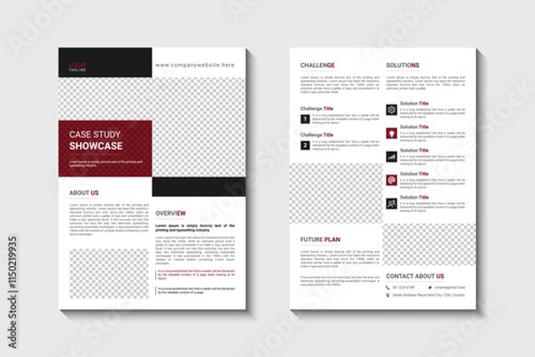 Obraz Corporate Business Case Study Flyer Design Template