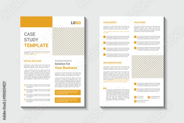 Obraz Business case study template
