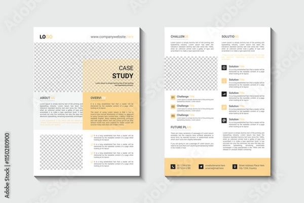 Obraz Case study flyer template design