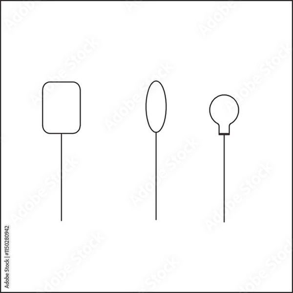 Obraz black and white sketch of a street lamp
