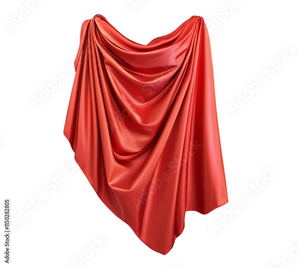 Fototapeta The glossy quality of the cloth draws attention to how opulent and striking it looks. ai generated