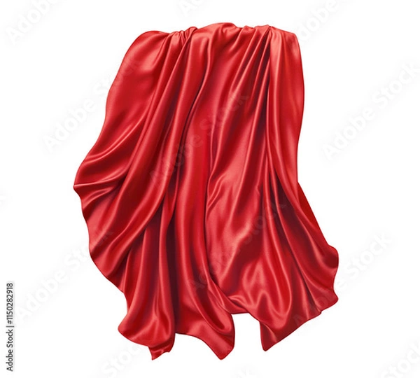 Fototapeta The glossy quality of the cloth draws attention to how opulent and striking it looks. ai generated