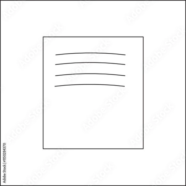 Obraz black and white closed book sketch
