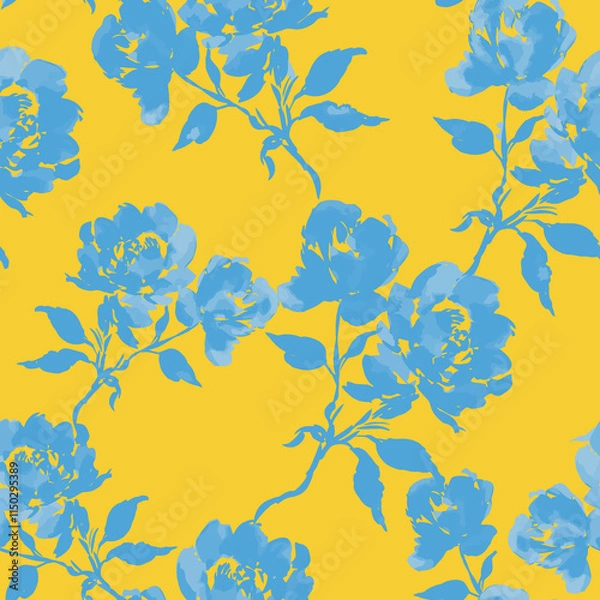 Fototapeta seamless floral pattern
