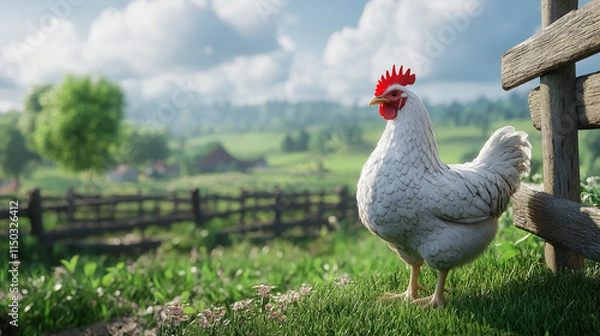 Obraz Chickens on the nest, Laying hens