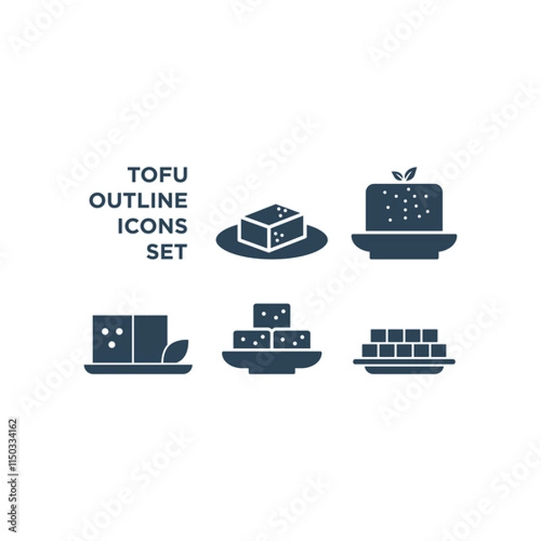 Fototapeta Tofu icons set vector logo template design illustration.