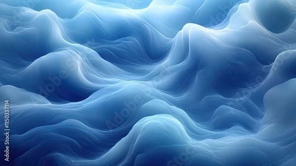 Fototapeta Abstract blue background with flowing swirl for texture wallpaper or wave, artistic and creative design