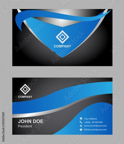 Obraz Modern simple light business card template
