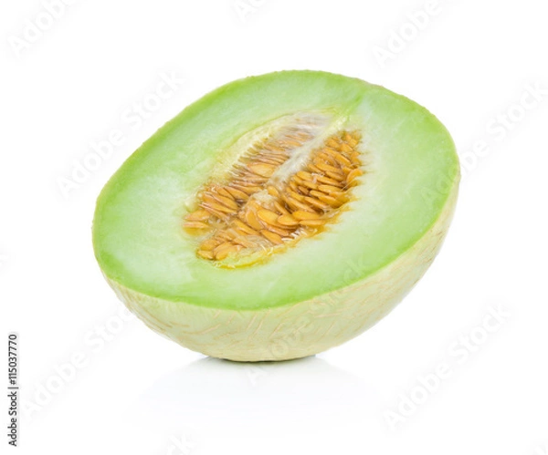 Fototapeta cantaloupe melon isolated on the white background.