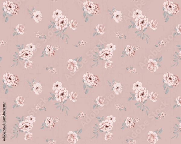 Obraz watercolor pattern with coral reef. Underwater wallpaper. sea pattern with tropical aquatic life
