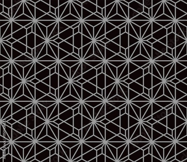 Obraz Seamless geometric pattern. Girih-5. Girih-6. Background vector illustration. Seamless girih pattern. Traditional Islamic Design. Mosque decoration element. Morocco seamless vector pattern.