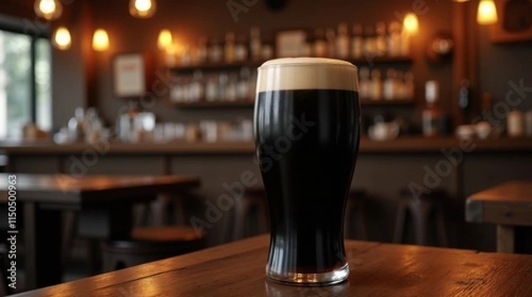 Obraz Guinness Stout in a Rustic Pub